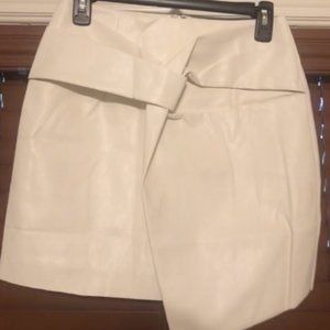 White leather skirt